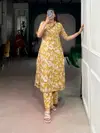 Nnk4702 Pv Chanderi Floral Print With Foil Work Co Ord Set Wholesale In India